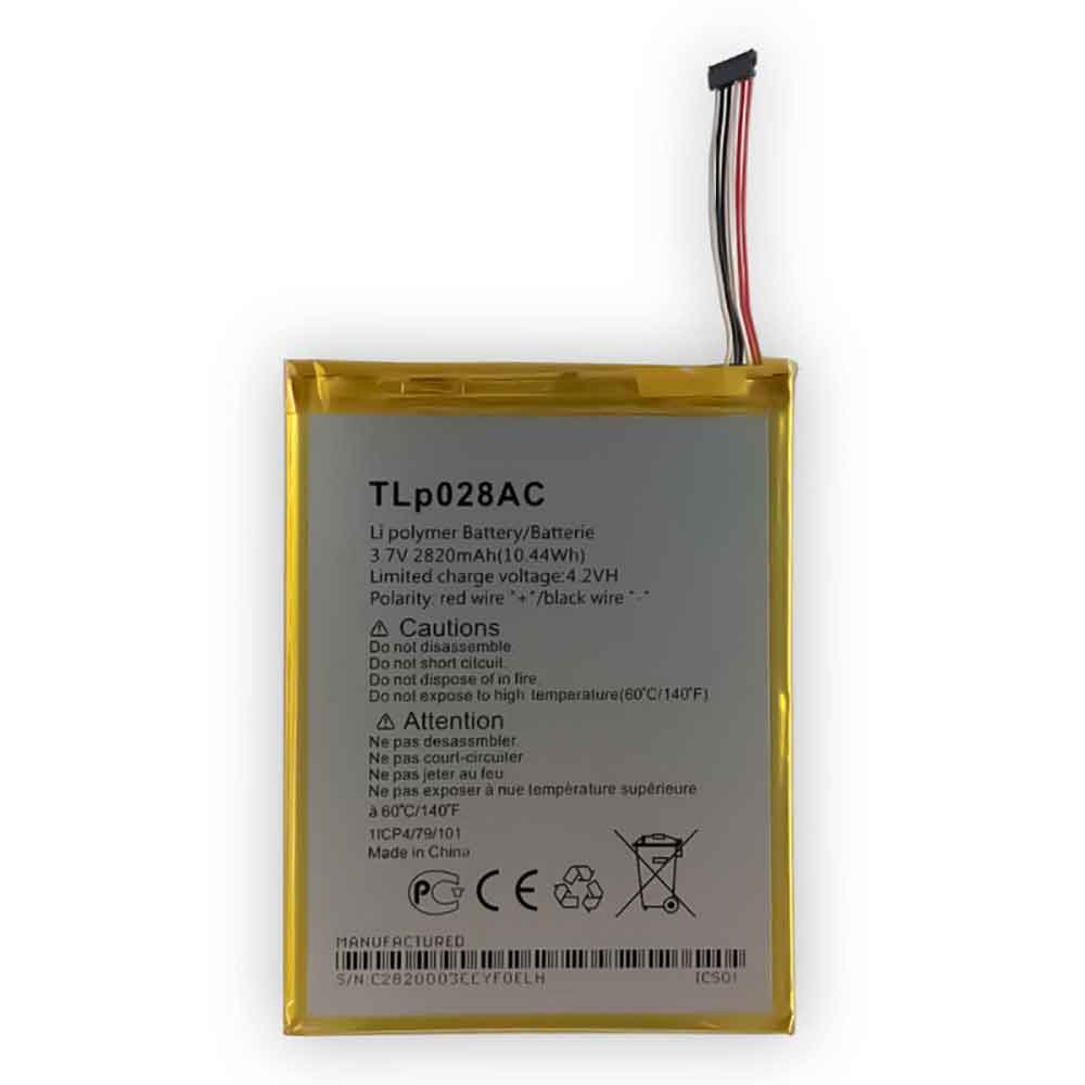 Batería para TCL P501M-P502U-P316LP302U-TLI018K7/tcl-tlp028ac